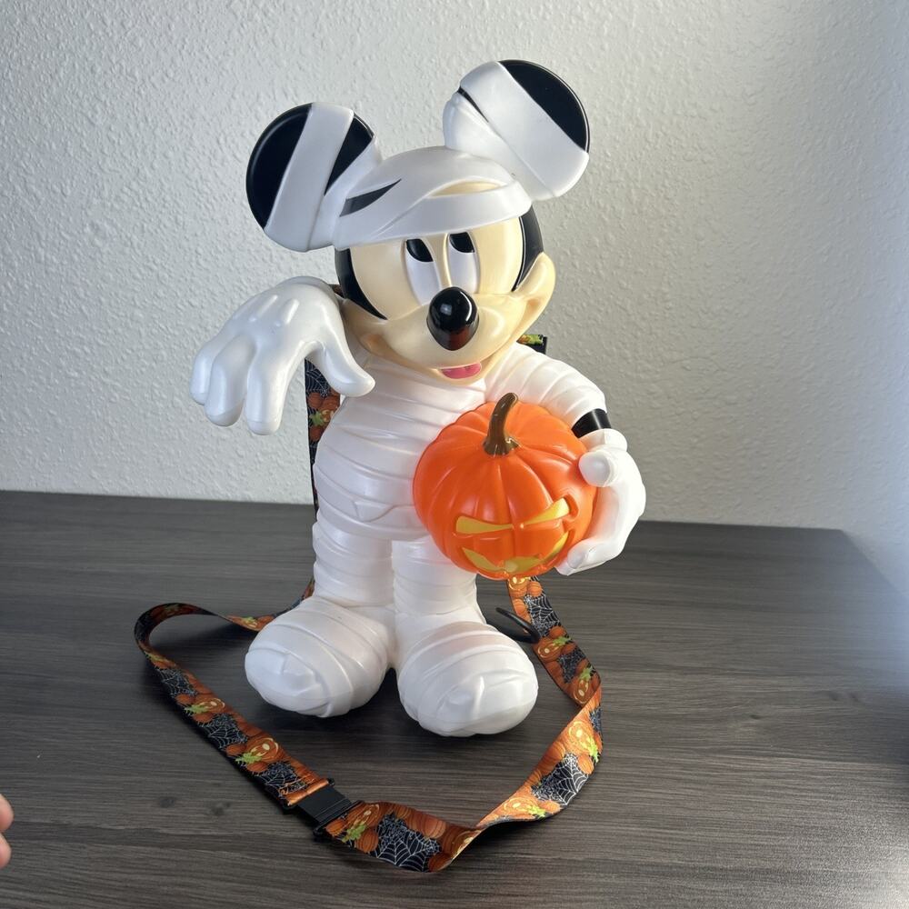 Mickey Mouse Mummy Popcorn Bucket Disney Parks Halloween 2021 With Lanyard